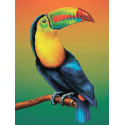  Тропическая птица Раскраска картина по номерам на холсте PE0010
