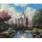 Сказочный замок Раскраска ( картина ) по номерам акриловыми красками на холсте Белоснежка