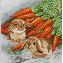 Морковка на двоих Канва с рисунком для вышивки бисером Конек
