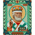  Святой Николай Чудотворец Канва с рисунком для вышивки бисером Конек 9266