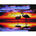  Фламинго на закате Алмазная вышивка мозаика Арт Фея UВ171