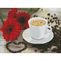  Кофе и герберы Алмазная вышивка мозаика Арт Фея UВ271