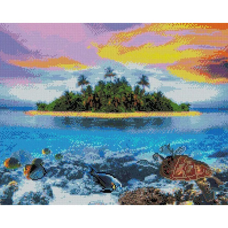  Черепаший остров Алмазная вышивка мозаика Арт Фея UA409