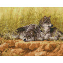 Волк и волчица Алмазная вышивка мозаика Арт Фея