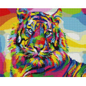 Радужный тигр Алмазная вышивка мозаика Арт Фея