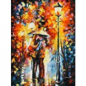 Поцелуй под дождем Раскраска ( картина ) по номерам на холсте Белоснежка. 029-AS