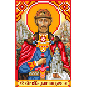  Святой Князь Дмитрий Донской Ткань с рисунком для вышивки бисером Матренин Посад 3024