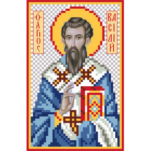  Святой Василий Ткань с рисунком для вышивки бисером Матренин Посад 3039