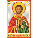 Святой Евгений Ткань с рисунком для вышивки бисером Матренин Посад