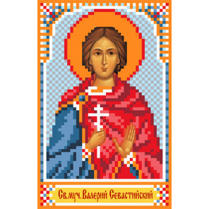  Святой Валерий Ткань с рисунком для вышивки бисером Матренин Посад 3051