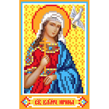  Святая Ирина Ткань с рисунком для вышивки бисером Матренин Посад 3056