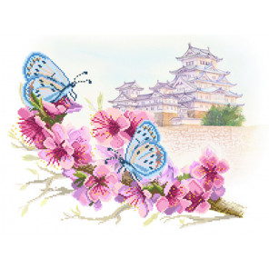  Восточная весна Ткань с рисунком для вышивки бисером Матренин Посад 4149