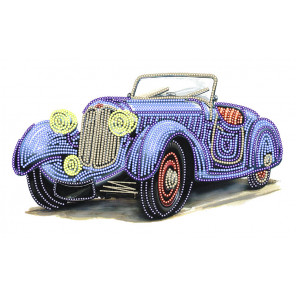  Ретро Авто Ткань с рисунком для вышивки бисером Матренин Посад 4170