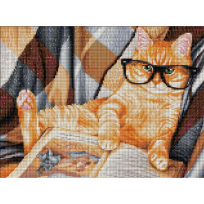  Кот за книжкой Алмазная вышивка мозаика Алмазная живопись АЖ-1830