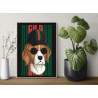  Бигль в очках / Животные, собаки Раскраска картина по номерам на холсте AAAA-C0202