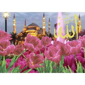  Тюльпаны у Голубой Мечети Ткань с рисунком для вышивки бисером Каролинка ТКБП 3055