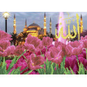  Тюльпаны у Голубой Мечети Набор для вышивания бисером Каролинка КБПН(Ч) 3055