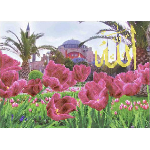  Тюльпаны у Мечети Айя-Софии Набор для вышивания бисером Каролинка КБПН(Ч) 3056