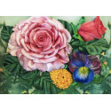  Цветочный этюд Набор для вышивки лентами Каролинка КЛ(Н)-4011