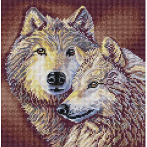  Волки Ткань с рисунком для вышивки бисером Конек 1305