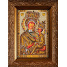 Вариант оформления в рамке Тихвинская Богородица Набор для вышивки бисером Кроше В-200