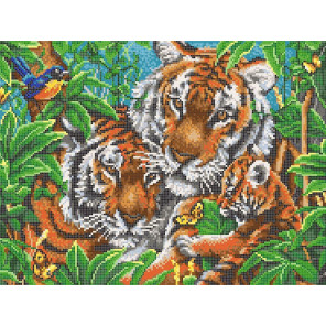  Тигры Канва с рисунком для вышивки Конек 7810