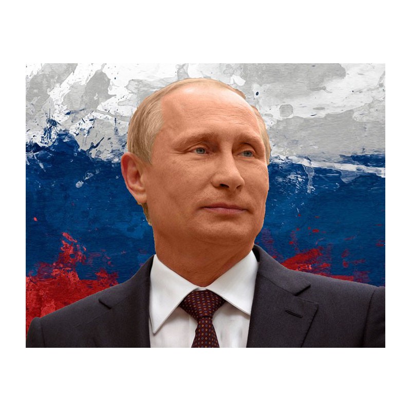 Раскраска портрет Владимира Владимировича Путина