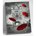 Дождь в Лондоне Раскраска картина по номерам на цветном холсте Molly