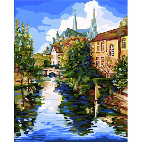 Шартрский собор Раскраска картина по номерам акриловыми красками Plaid