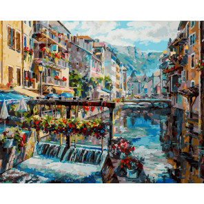  Франция. Плотина на реке Тиу Раскраска картина по номерам на холсте Белоснежка 462-ART