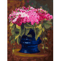  Букет в синей вазе Раскраска картина по номерам на холсте Белоснежка 510-AS