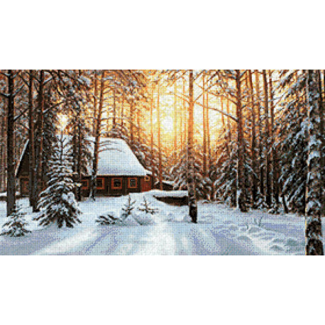  Зимний пейзаж Алмазная вышивка мозаика Гранни Ag2608