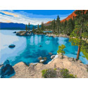 Лазурное озеро в каньоне Раскраска картина по номерам на холсте Paintboy