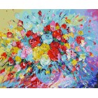 Фейерверк из роз Раскраска ( картина ) по номерам акриловыми красками на холсте Белоснежка