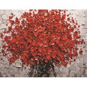 Букет красных цветов Раскраска (картина) по номерам на холсте Menglei