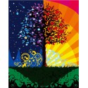 Дерево счастья 50х65см Раскраска по номерам на холсте Menglei