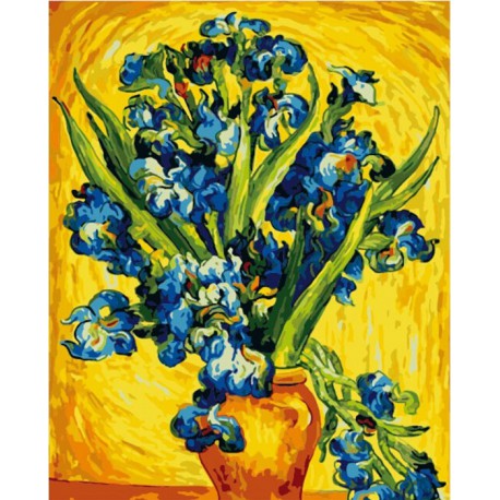 Ирисы Ван Гога Раскраска по номерам акриловыми красками на холсте Menglei