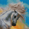  Белый конь Алмазная вышивка мозаика АртФея UC247