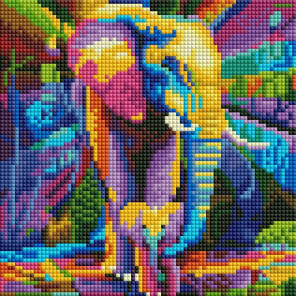  Цветные слоны Алмазная вышивка мозаика АртФея UC279