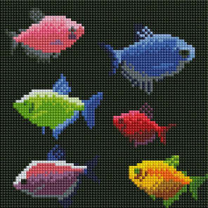  Разноцветные рыбки Алмазная вышивка мозаика АртФея UC293