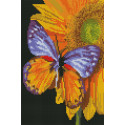  Бабочка на подсолнухе Алмазная вышивка мозаика АртФея UD190