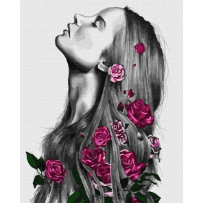  Любовь в розах Раскраска картина по номерам на холсте ZX 23853