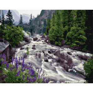  Бурная река Раскраска картина по номерам на холсте ZX 24218