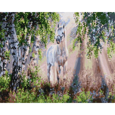  Конь на рассвете Раскраска картина по номерам на холсте ZX 24177
