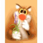 Обаятельный котик Раскраска ( картина ) по номерам акриловыми красками на холсте Белоснежка