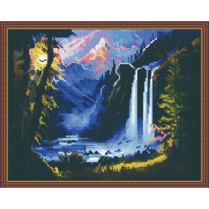  Горный водопад Алмазная вышивка мозаика на подрамнике EW10352