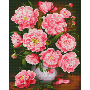  Розовые пионы Алмазная вышивка мозаика без подрамника GJW3918