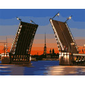 Развод мостов Раскраска картина по номерам на холсте