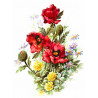  Маки и луговые цветы Канва для вышивки лентами Каролинка КЛ-4042