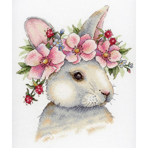  Кролик в цветах Набор для вышивания МП Студия НВ-785